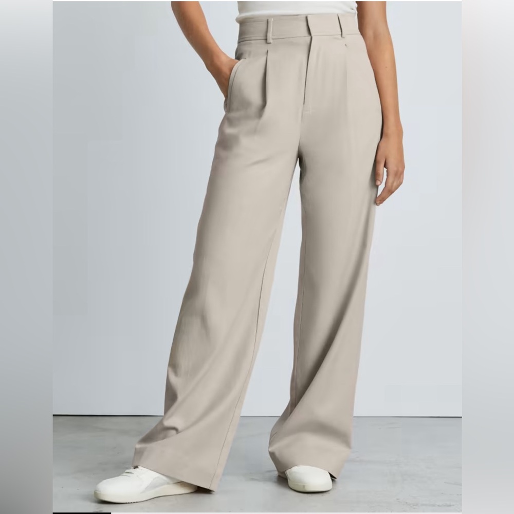 Everlane Way-High Drape Pant - Sandstone - 4S - NWT